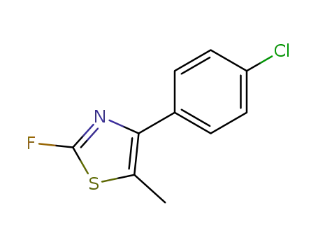 Molecular Structure of 27225-23-6 (4-(4-chloro-phenyl)-2-fluoro-5-methyl-thiazole)