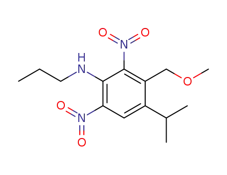 Molecular Structure of 64123-02-0 (Benzenamine, 3-(methoxymethyl)-4-(1-methylethyl)-2,6-dinitro-N-propyl-)