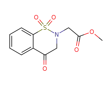 (1,1,4-trioxo-3,4-dihydro-1<i>H</i>-1λ<sup>6</sup>-benzo[<i>e</i>][1,2]thiazin-2-yl)-acetic acid methyl ester
