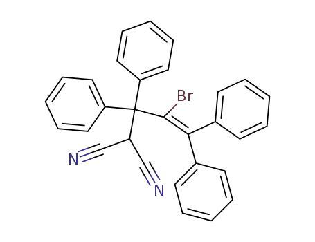 4-Brom-2-cyan-3.3.5.5-tetraphenyl-penten-<sup>(4)</sup>-saeure-nitril