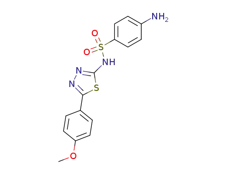 Molecular Structure of 904-46-1 (Benzenesulfonamide,
4-amino-N-[5-(4-methoxyphenyl)-1,3,4-thiadiazol-2-yl]-)