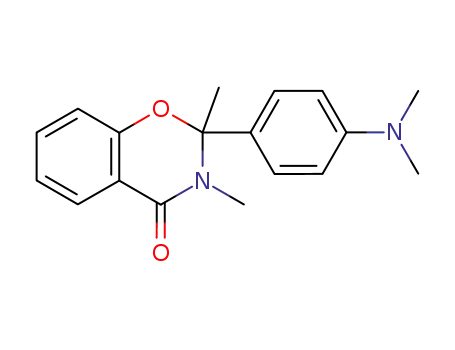 Molecular Structure of 62642-40-4 (4H-1,3-Benzoxazin-4-one,
2-[4-(dimethylamino)phenyl]-2,3-dihydro-2,3-dimethyl-)