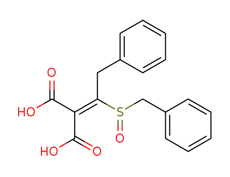Molecular Structure of 20597-37-9 (2-Benzylsulfinyl-3-phenyl-1-propen-1,1-dicarbonsaeure)