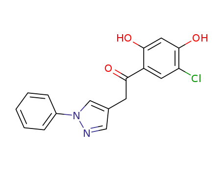 Ethanone,
1-(5-chloro-2,4-dihydroxyphenyl)-2-(1-phenyl-1H-pyrazol-4-yl)-