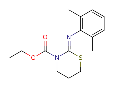 Molecular Structure of 67057-44-7 (2-((<i>Z</i>)-2,6-dimethyl-phenylimino)-[1,3]thiazinane-3-carboxylic acid ethyl ester)