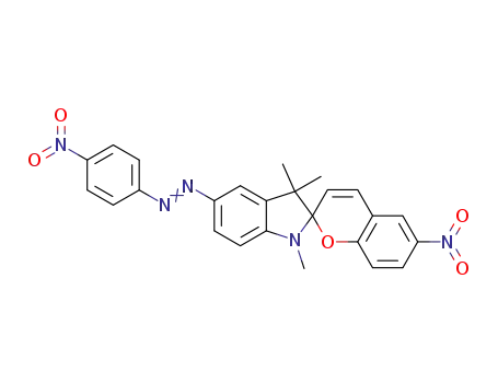 1',3',3'-trimethyl-6-nitro-5'-(4-nitro-phenylazo)-1',3'-dihydro-spiro[chromene-2,2'-indole]