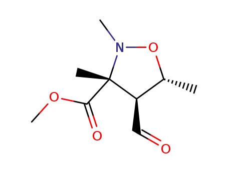 Molecular Structure of 1373354-10-9 ((3R,4S,5R)-methyl 4-formyl-2,3,5-trimethylisoxazolidine-3-carboxylate)