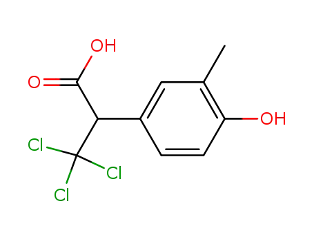 Molecular Structure of 19017-20-0 (DL-2-<4-Hydroxy-3-methyl-phenyl>-3,3,3-trichlor-propionsaeure)