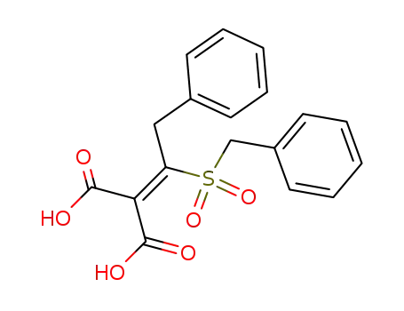 Molecular Structure of 20597-44-8 (2-Benzylsulfonyl-3-phenyl-1-propen-1,1-dicarbonsaeure)