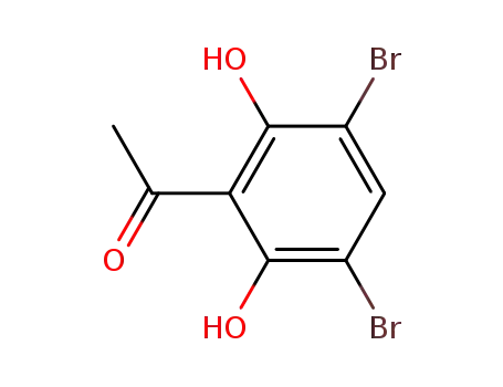 Molecular Structure of 63411-84-7 (Ethanone, 1-(3,5-dibromo-2,6-dihydroxyphenyl)-)