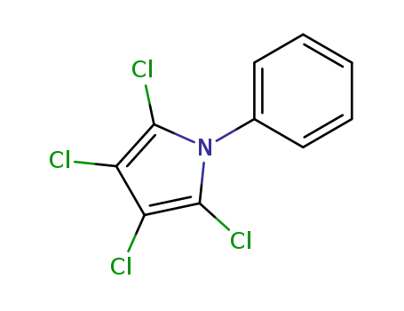 Molecular Structure of 77124-14-2 (1H-Pyrrole, 2,3,4,5-tetrachloro-1-phenyl-)