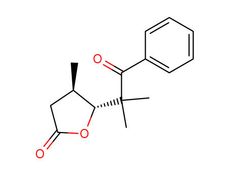 2(3H)-Furanone, 5-(1,1-dimethyl-2-oxo-2-phenylethyl)dihydro-4-methyl-,
trans-
