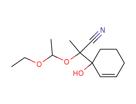 2-(1-Ethoxy-ethoxy)-2-(1-hydroxy-cyclohex-2-enyl)-propionitrile