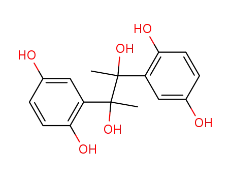 Molecular Structure of 64158-30-1 (1,4-Benzenediol, 2,2'-(1,2-dihydroxy-1,2-dimethyl-1,2-ethanediyl)bis-)