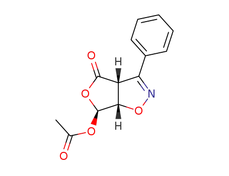 Molecular Structure of 133942-57-1 (3-phenyl-4-oxo-6-acetoxy-3a,4,6,6a-tetrahydrofuro<3,4-d>isoxazole)