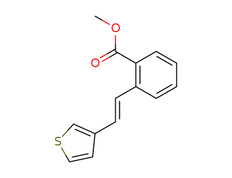 Molecular Structure of 86445-39-8 ((E)-methyl-2-<2-(3-thienyl)vinyl>benzoate)
