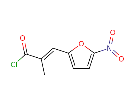Molecular Structure of 7746-90-9 (2-Propenoyl chloride, 2-methyl-3-(5-nitro-2-furanyl)-)