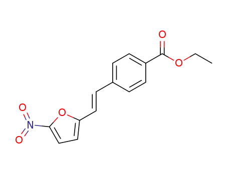 Molecular Structure of 89076-52-8 (Benzoic acid, 4-[2-(5-nitro-2-furanyl)ethenyl]-, ethyl ester, (E)-)