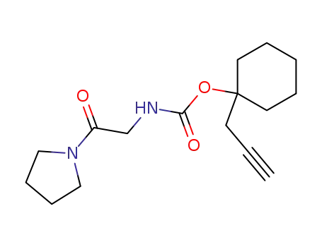(2-oxo-2-pyrrolidino-ethyl)-carbamic acid-(1-prop-2-ynyl-cyclohexyl ester)