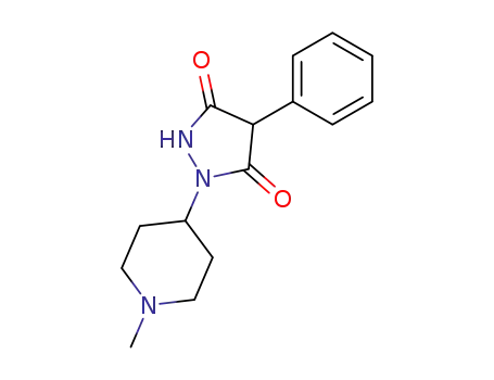 Molecular Structure of 100950-22-9 (1-(1-methyl-[4]piperidyl)-4-phenyl-pyrazolidine-3,5-dione)