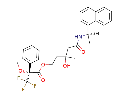 Molecular Structure of 72165-50-5 ((R)-3,3,3-Trifluoro-2-methoxy-2-phenyl-propionic acid 3-hydroxy-3-methyl-4-((R)-1-naphthalen-1-yl-ethylcarbamoyl)-butyl ester)