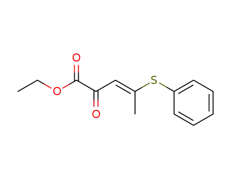 3-Pentenoic acid, 2-oxo-4-(phenylthio)-, ethyl ester, (E)-