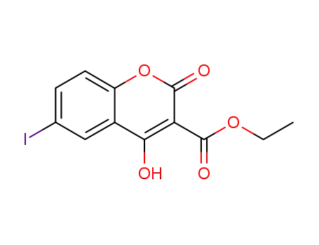 6-Iod-4-hydroxy-cumarin-carbonsaeure-<sup>(3)</sup>-ethylester