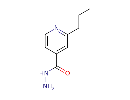 Molecular Structure of 19353-96-9 (4-Pyridinecarboxylic acid, 2-propyl-, hydrazide)