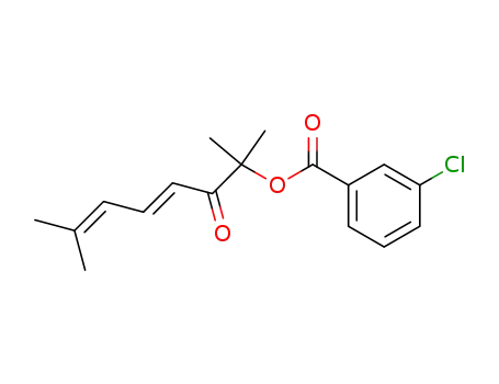 Molecular Structure of 140440-26-2 (Benzoic acid, 3-chloro-, 1,1,6-trimethyl-2-oxo-3,5-heptadienyl ester,
(E)-)