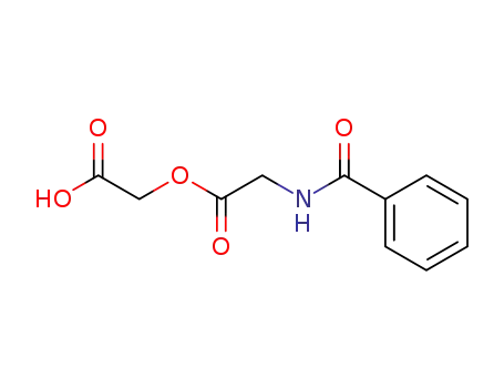Molecular Structure of 6664-97-7 (hippuroyloxy-acetic acid)