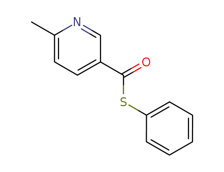 Molecular Structure of 100727-13-7 (6-methyl-thionicotinic acid <i>S</i>-phenyl ester)