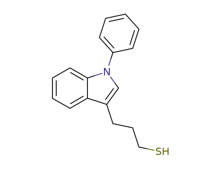 Molecular Structure of 128083-19-2 (3-(1-Phenyl-1H-indol-3-yl)-propane-1-thiol)