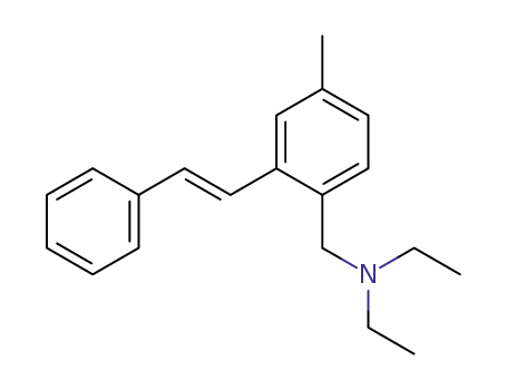 Molecular Structure of 95852-06-5 (Benzenemethanamine, N,N-diethyl-4-methyl-2-(2-phenylethenyl)-)