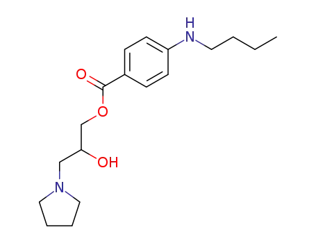 Molecular Structure of 19215-08-8 (4-butylamino-benzoic acid-(2-hydroxy-3-pyrrolidino-propyl ester))