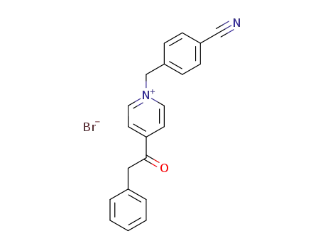 Molecular Structure of 135303-17-2 (1-(4-Cyano-benzyl)-4-phenylacetyl-pyridinium; bromide)