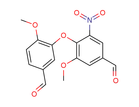 Molecular Structure of 101274-70-8 (4,3'-dimethoxy-5'-nitro-3,4'-oxy-di-benzaldehyde)