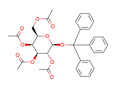 Molecular Structure of 115459-53-5 (trityl-(tetra-<i>O</i>-acetyl-β-D-galactopyranoside))