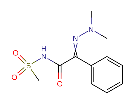 Molecular Structure of 82453-68-7 (N-[2-(Dimethyl-hydrazono)-2-phenyl-acetyl]-methanesulfonamide)