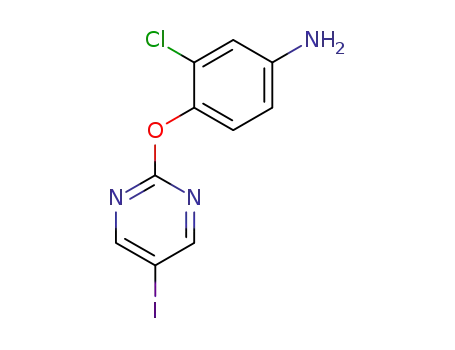 3-Chloro-4-(5-iodo-pyrimidin-2-yloxy)-phenylamine