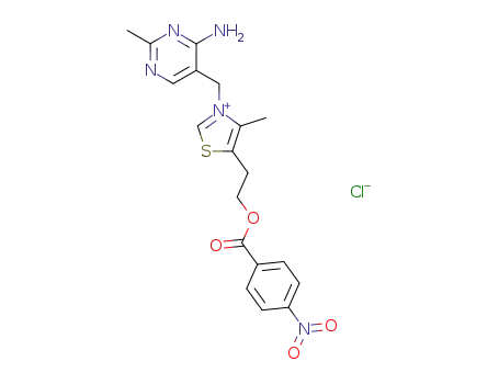 3-(4-amino-2-methyl-pyrimidin-5-ylmethyl)-4-methyl-5-[2-(4-nitro-benzoyloxy)-ethyl]-thiazolium; chloride