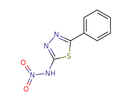 Molecular Structure of 41148-24-7 (1,3,4-Thiadiazol-2-amine, N-nitro-5-phenyl-)