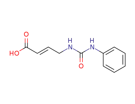 Molecular Structure of 100060-74-0 (4-(<i>N'</i>-phenyl-ureido)-<i>trans</i>-crotonic acid)