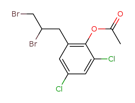 2-acetoxy-1,5-dichloro-3-(2,3-dibromo-propyl)-benzene