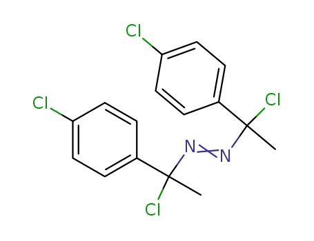 Molecular Structure of 54527-41-2 ((E)-bis[1-chloro-1-(4-chlorophenyl)ethyl]diazene)