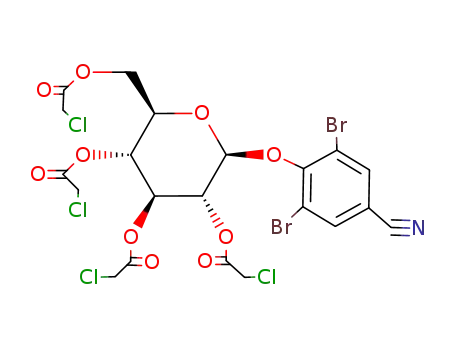 2,6-dibromo-4-cyanophenyl 2,3,4,6-tetra-O-chloroacetyl-β-D-glucopyranoside