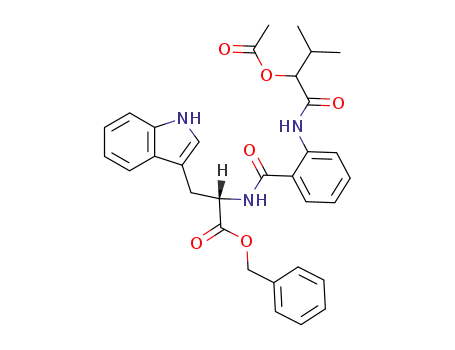 L-Tryptophan, N-[2-[[2-(acetyloxy)-3-methyl-1-oxobutyl]amino]benzoyl]-,
phenylmethyl ester