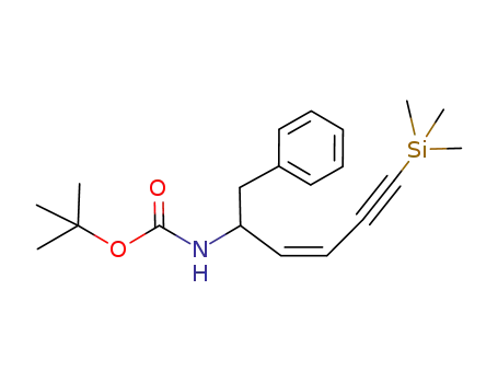 ((Z)-1-Benzyl-5-trimethylsilanyl-pent-2-en-4-ynyl)-carbamic acid tert-butyl ester