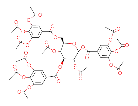 <i>O</i><sup>2</sup>,<i>O</i><sup>4</sup>-Diacetyl-<i>O</i><sup>1</sup>,<i>O</i><sup>3</sup>,<i>O</i><sup>6</sup>-tris-(3,4,5-triacetoxy-benzoyl)-α-D-glucopyranose