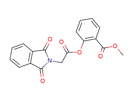 Molecular Structure of 109566-32-7 (2-(<i>N</i>,<i>N</i>-phthaloyl-glycyloxy)-benzoic acid methyl ester)