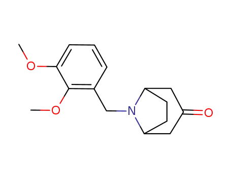 Molecular Structure of 102076-23-3 (8-(2,3-dimethoxy-benzyl)-nortropan-3-one)